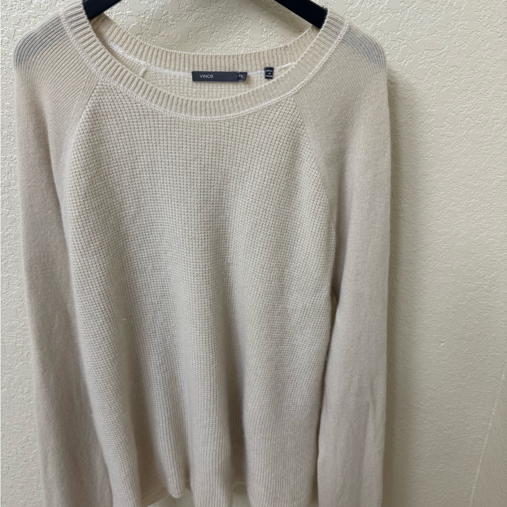 Vince Men's Soft Beige Crewneck Sweater